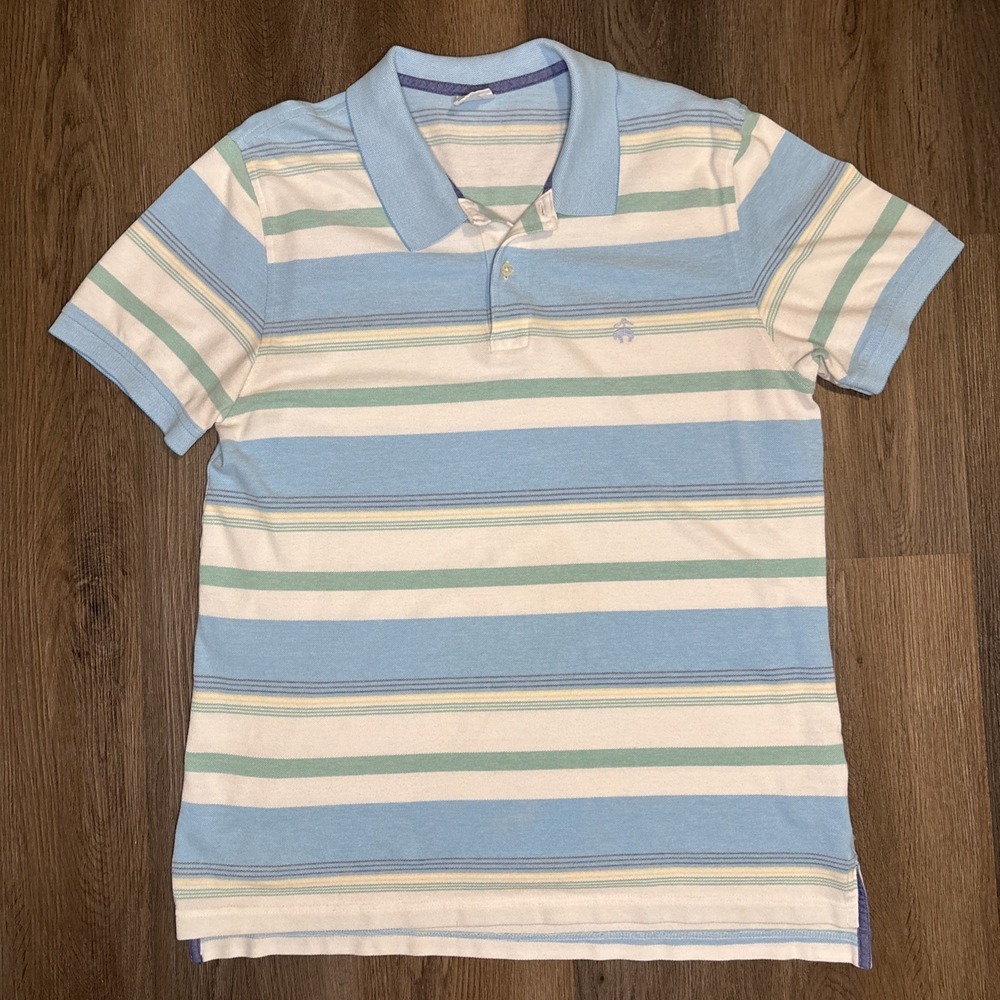 BROOKS BROTHERS Mens Slim Fit Performance Short Sleeve Polo Shirt SIZE XL Cotton